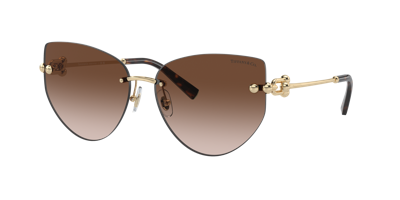 Shop Tiffany & Co . Woman Sunglasses Tf3096 In Brown Gradient