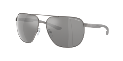 Shop Armani Exchange Man Sunglasses Ax2047s In Grey Mirror Silver Polar