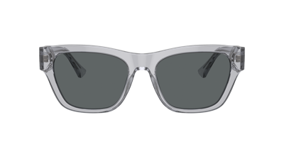 Versace Ve4457f Square Sunglasses, 55mm In Dark Grey