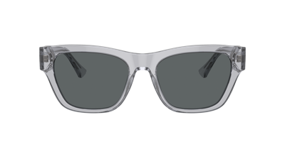 Versace Ve4457f Square Sunglasses, 55mm In Dark Grey