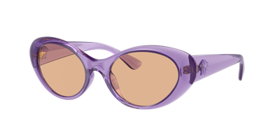 Versace Womens Purple Ve4455u Cat-eye Acetate Sunglasses In Dark Brown