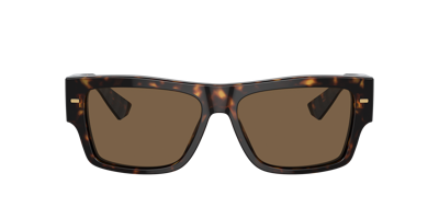 Shop Dolce & Gabbana Dolce&gabbana Man Sunglass Dg4451 In Dark Brown