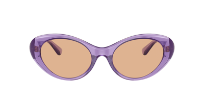 Versace Womens Purple Ve4455u Cat-eye Acetate Sunglasses In Dark Brown