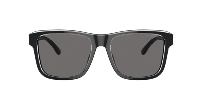 Shop Emporio Armani Man Sunglass Ea4208 In Dark Grey Polarized