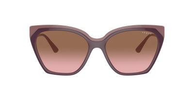 Shop Vogue Eyewear Woman Sunglass Vo5521s In Pink Gradient Brown