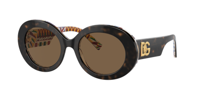Shop Dolce & Gabbana Dolce&gabbana Woman Sunglasses Dg4448 In Dark Brown