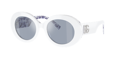 Shop Dolce & Gabbana Dolce&gabbana Woman Sunglasses Dg4448 In Light Blue Mirror Silver