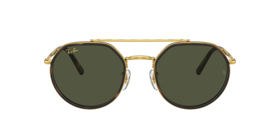 Ray Ban Rb3765 Sunglasses Legend Gold Frame Green Lenses 53-22 In Green
