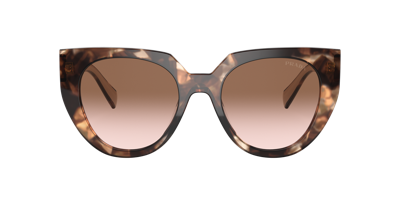 Prada Symbole Cat-eye Frame Sunglasses In Brown Gradient
