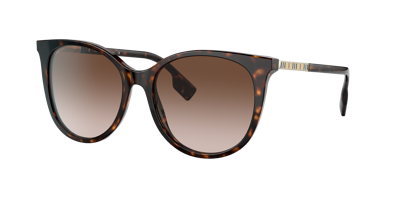 Shop Burberry Woman Sunglass Be4333f Alice In Brown Gradient