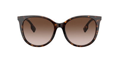 Shop Burberry Woman Sunglass Be4333f Alice In Brown Gradient