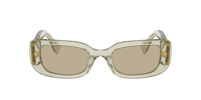 Shop Miu Miu Woman Sunglass Mu 08ys In Light Brown