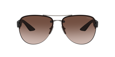 Prada Linea Rossa Man Sunglasses Ps 55ys In Brown Gradient
