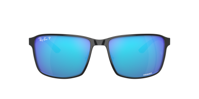 Ray Ban Rb3721ch Chromance Sunglasses Silver Frame Blue Lenses Polarized 59-17 In Blue