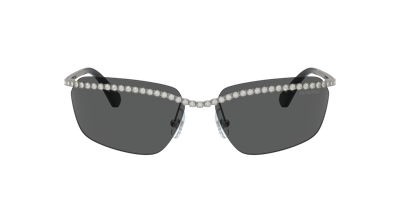 Swarovski Sk7001 Gunmetal Sunglasses In Dark Grey