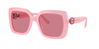 Shop Swarovski Woman Sunglasses Sk6001 In Pink Internal Mirror Silver