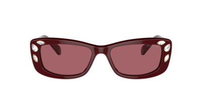 Shop Swarovski Woman Sunglass Sk6008 In Burgundy