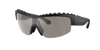 Swarovski Sk6014 Branded Irregular-frame Acetate Sunglasses In Light Grey Mirror Silver