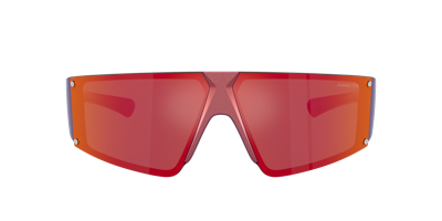 Shop Arnette Man Sunglasses An4332 Saturnya In Dark Grey Mirror Red,yellow