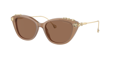 Swarovski Sk 6010 2002ok 53mm Womens Cat-eye Sunglasses In Bronze