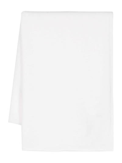 Shop Ermanno Scervino Fine-knit Cashmere Scarf In White