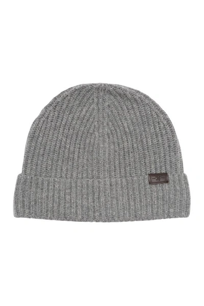 Hickey Freeman Cashmere Knit Cuffed Beanie In Grey