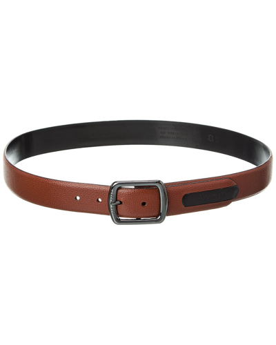 Shop Ted Baker Jaims Contrast Detail Leather Belt In Brown