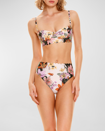 Shop Agua Bendita Lauren Vitreo Bikini Top In Multi