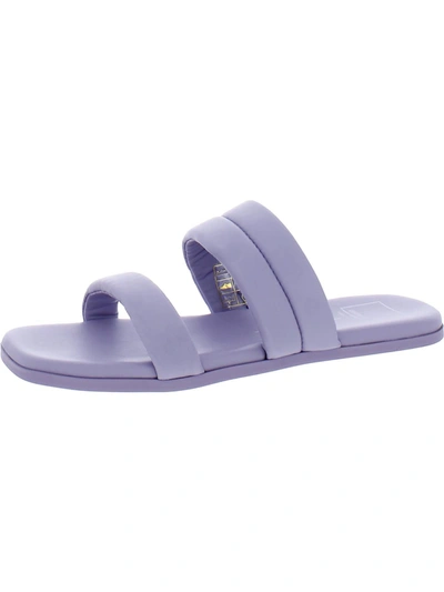 Shop Dolce Vita Adore Womens Leather Slip On Slide Sandals In Purple