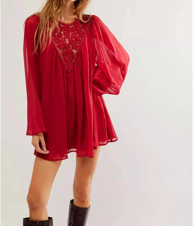 Shop Free People Sunshine Of Love Mini Dress In Blended Berry In Multi
