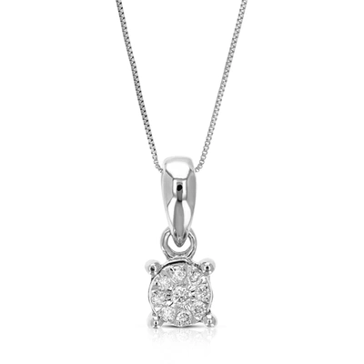 Vir Jewels 1/14 Cttw Lab Grown Diamond Fashion Pendant Necklace .925 Sterling Silver 1/5 Inch With 18 Inch Chai In Silver
