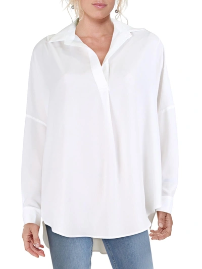 Shop French Connection Rhodes Womens Hi-low Office Wear Blouse In White