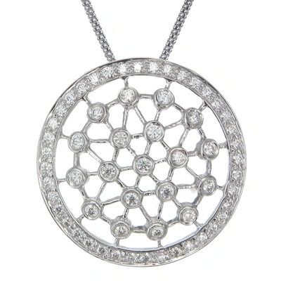 Vir Jewels 1/2 Cttw Diamond Pendant, Diamond Round Pendant Necklace For Women In 18k White Gold With 18 Inch Ch In White
