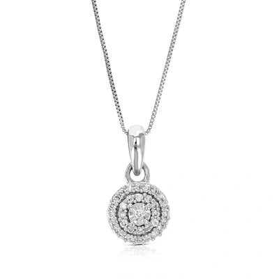 Vir Jewels 1/16 Cttw Lab Grown Diamond Fashion Pendant Necklace .925 Sterling Silver 2/5 Inch With 18 Inch Chai In Silver