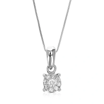 Vir Jewels 1/12 Cttw Lab Grown Diamond Fashion Pendant Necklace .925 Sterling Silver 1/6 Inch With 18 Inch Chai In Silver