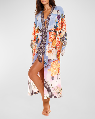 Shop Agua Bendita Debra Numen Kimono Coverup In Multi