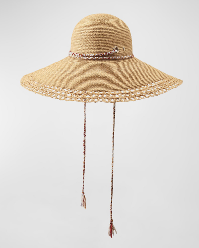 Shop Helen Kaminski Maldi Floppy Raffia Sun Hat In Natural Multi