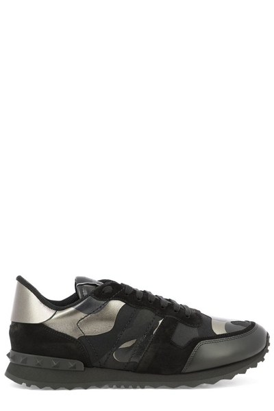 Shop Valentino Garavani Rockrunner Camouflage In Black