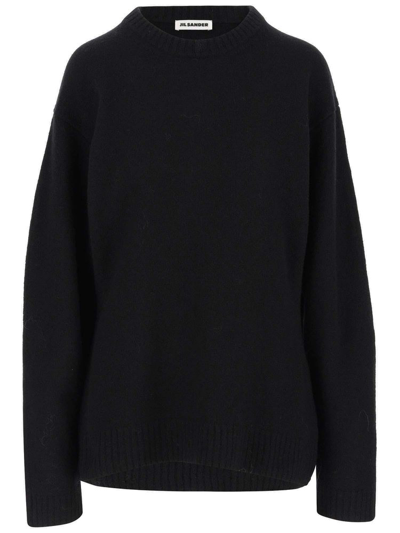 Shop Jil Sander Roundneck Knit Sweater In Black