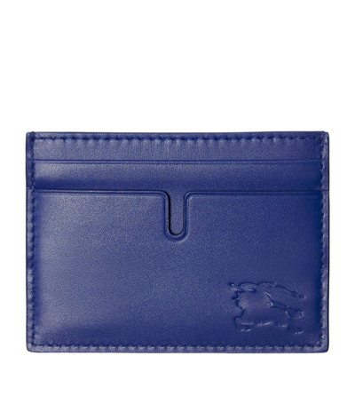 Shop Burberry Calfskin Ekd Card Holder In Blue