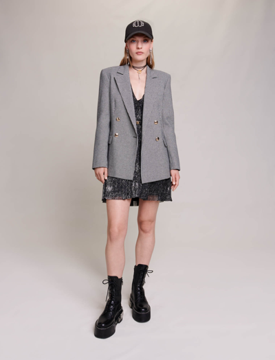 Shop Maje Suit Jacket For Fall/winter In Black