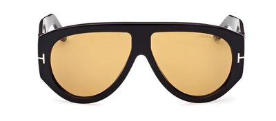 Shop Tom Ford Bronson Ft1044 01e Aviator Sunglasses In Yellow