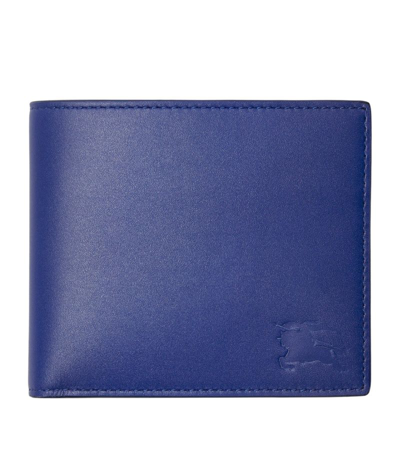Shop Burberry Leather Ekd Bifold Wallet In Purple