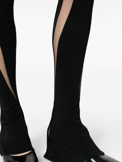 Shop Mugler Illusion Trousers Woman Black In Viscose