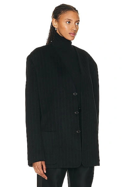 Shop The Row Torania Jacket In Black & Grey