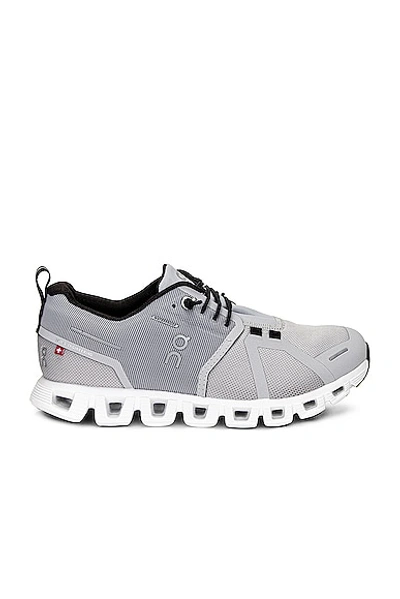 On Cloud 5 Waterproof Running Shoe In Glacier & White