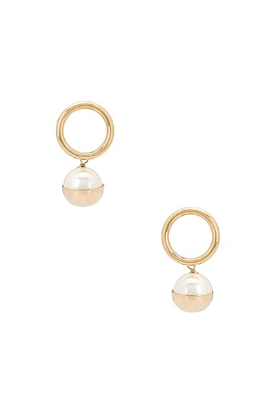 Shop Rosantica Aria Drop Earrings In Pearls