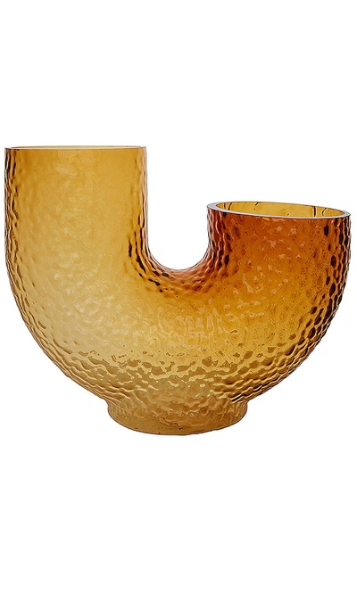Shop Aytm Arura Medium Glass Vase In Orange