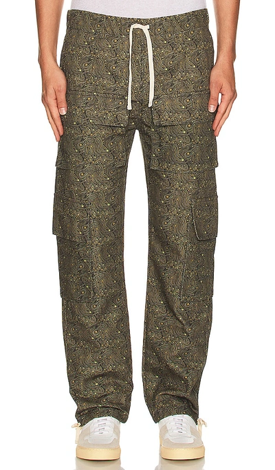 Shop Krost Paisley Cargo Pants In Olive