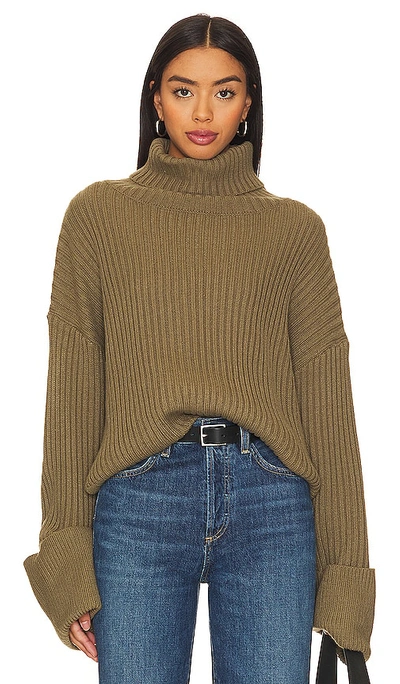 Shop Lblc The Label Liam Sweater In Olive